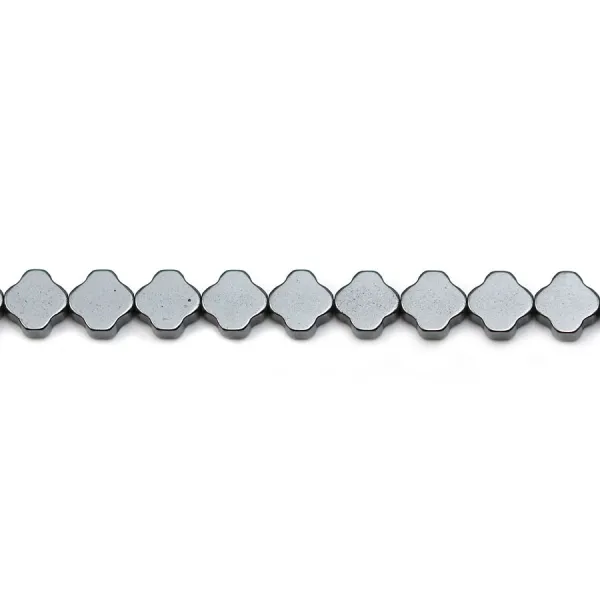 Hématite trèfle 6mm x 40cm