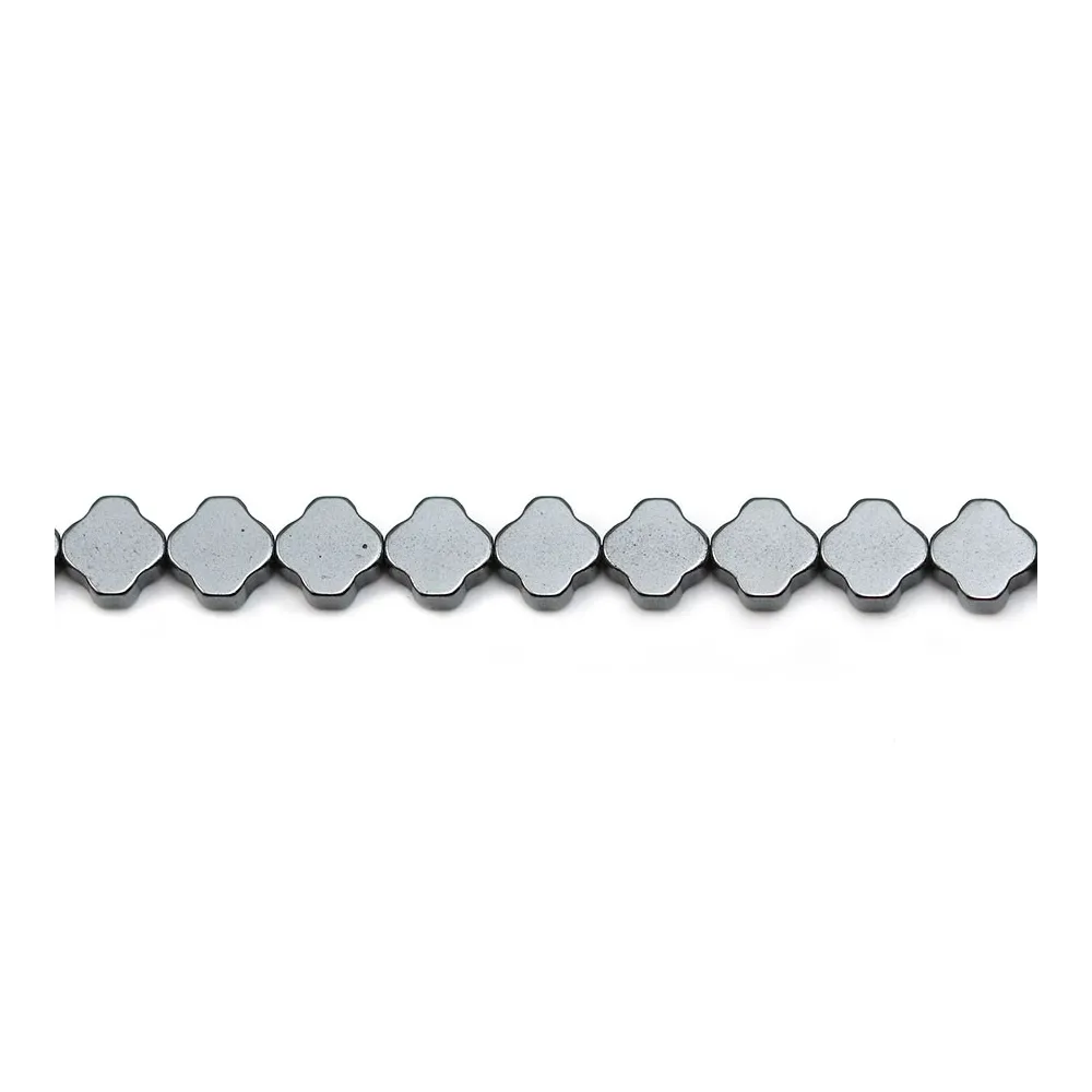 Hématite trèfle 6mm x 40cm