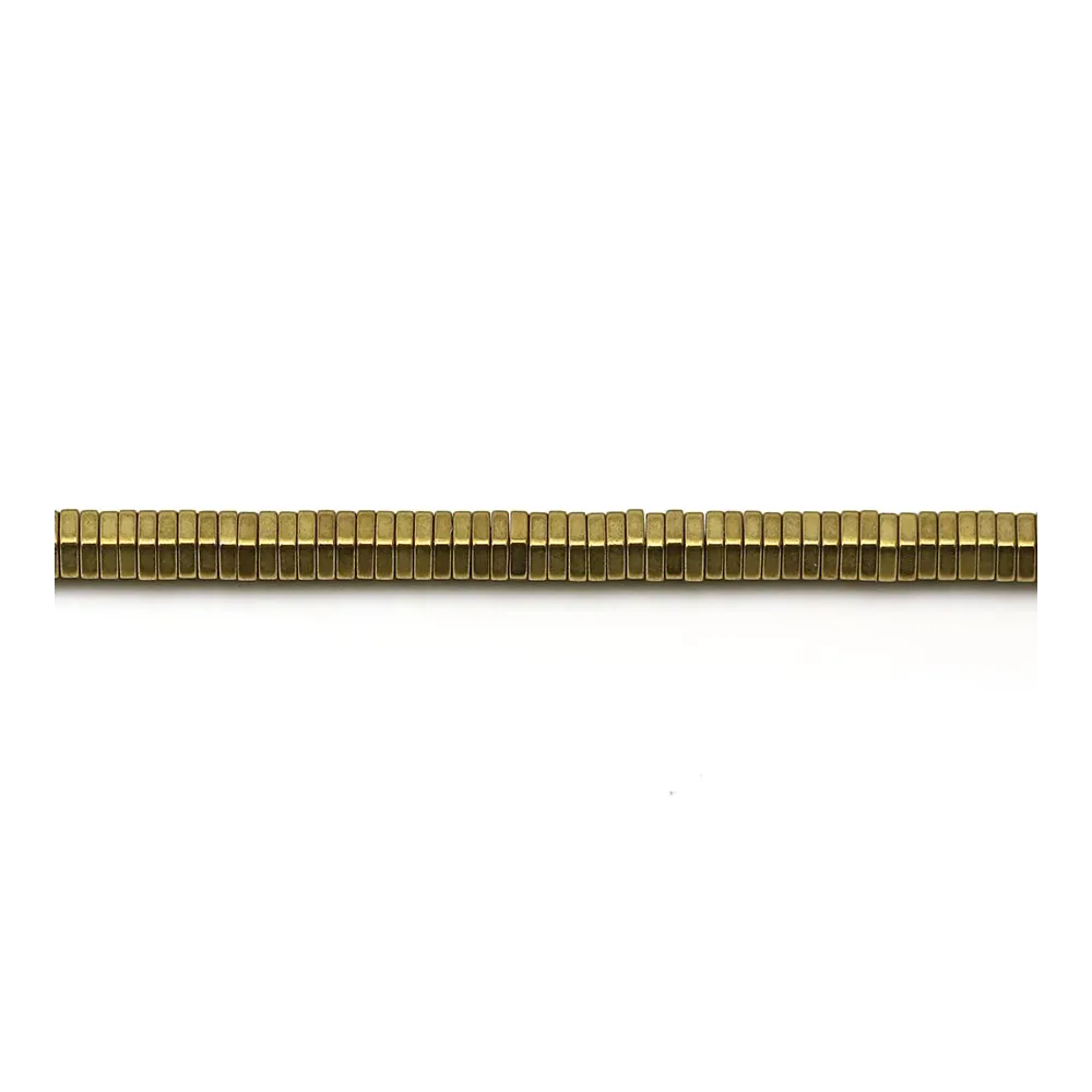 Hematite golden, in shaped like a nut, in size of 4 * 1mm x 40cm