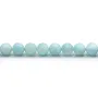 Hemimorphite de couleur bleu clair, 6mm x 39cm