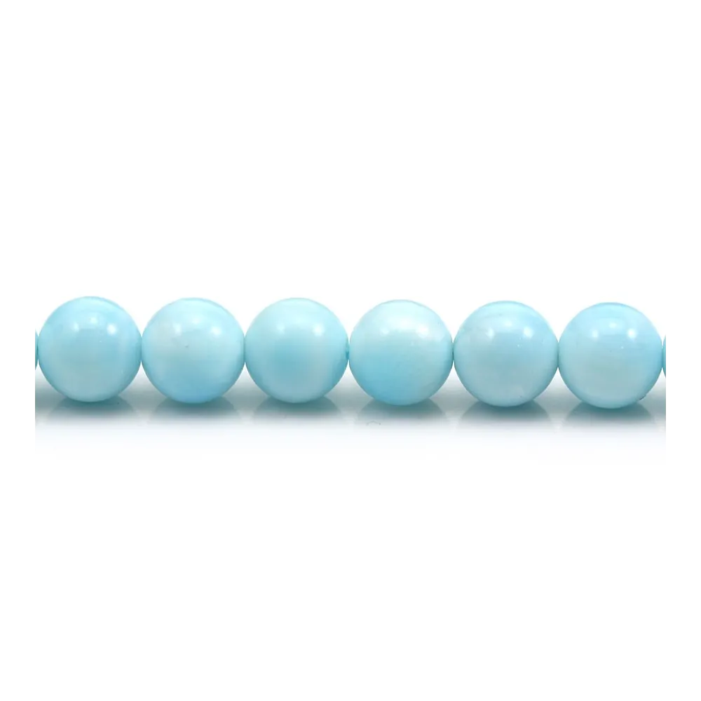 Hemimorphite de couleur bleu clair, 8mm x 40cm