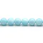Hemimorphite de couleur bleu clair, 8mm x 40cm