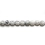 White Round Holite  8mm x 40cm 
