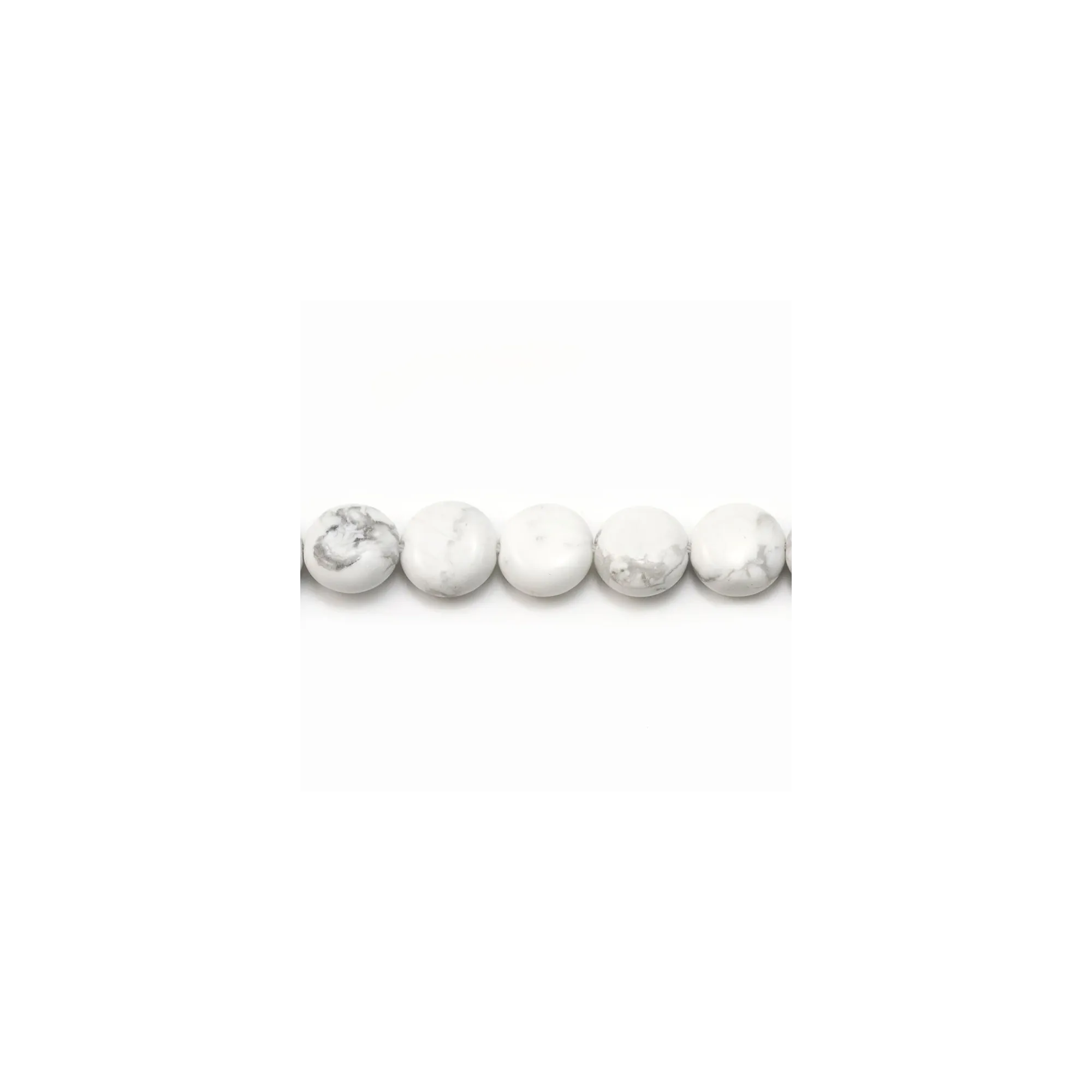 20 Perline Howlite Naturale 14mm - Rondelle Con Foro Grande Per Gioielli Fai Da Te - Foto 5