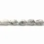 Howlite, en forme de goutte ronde lisse, 8 * 12mm x 40cm