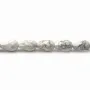 Howlite, en forme de goutte ronde facetté, 8 * 12mm x 4pcs