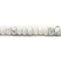 Howlite blanche, en forme de rondelle, 4x6mm x 40cm