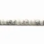 Howlite, en forme de rondelle facetté, 4 * 6mm x 40cm