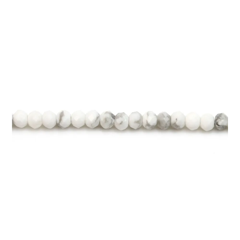 Howlite rondelle facette 2x3mm x 20pcs
