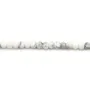 Howlite rondelle facette 2x3mm x 40cm