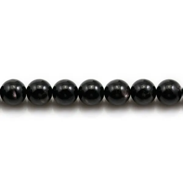 Hypersthene, en forme de rond 8mm x 39cm