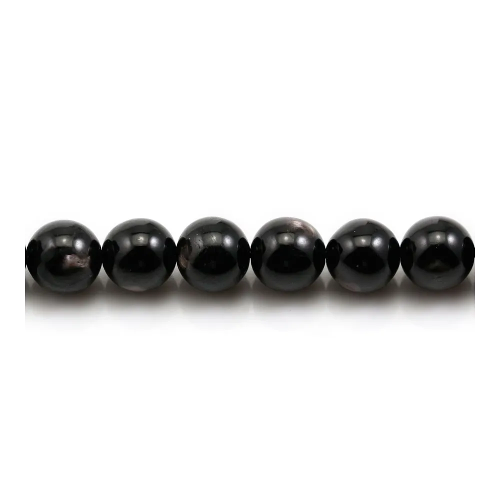 Hypersthene, en forme de rond 10mm x 39cm