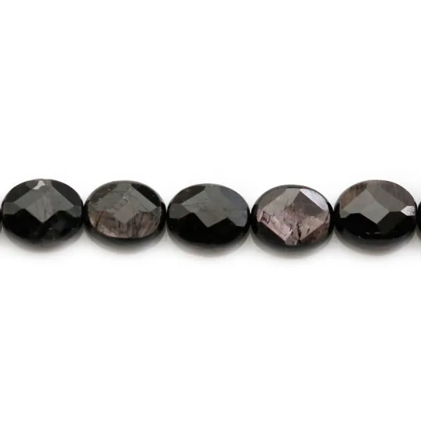 Hypersthene, en forme de oval facetté 8x10mm x 39cm