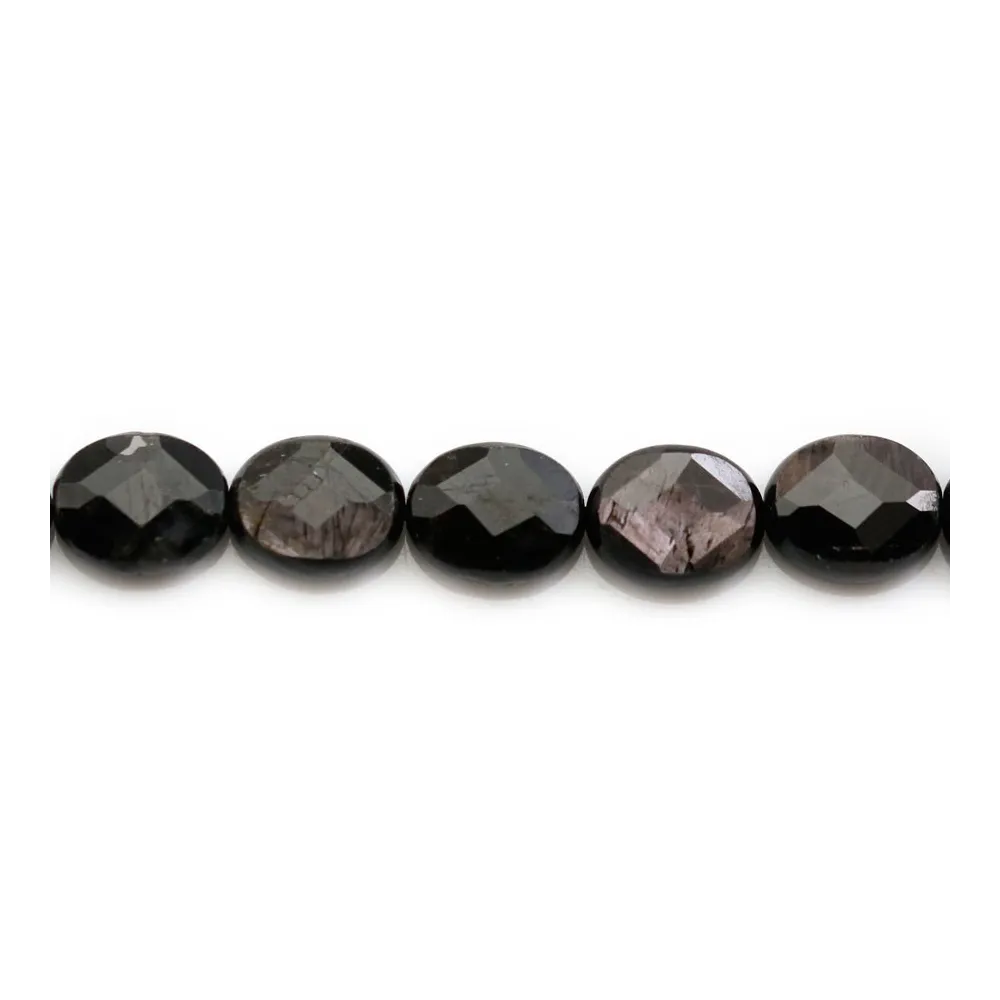 Hypersthene, en forme de oval facetté 8x10mm x 39cm