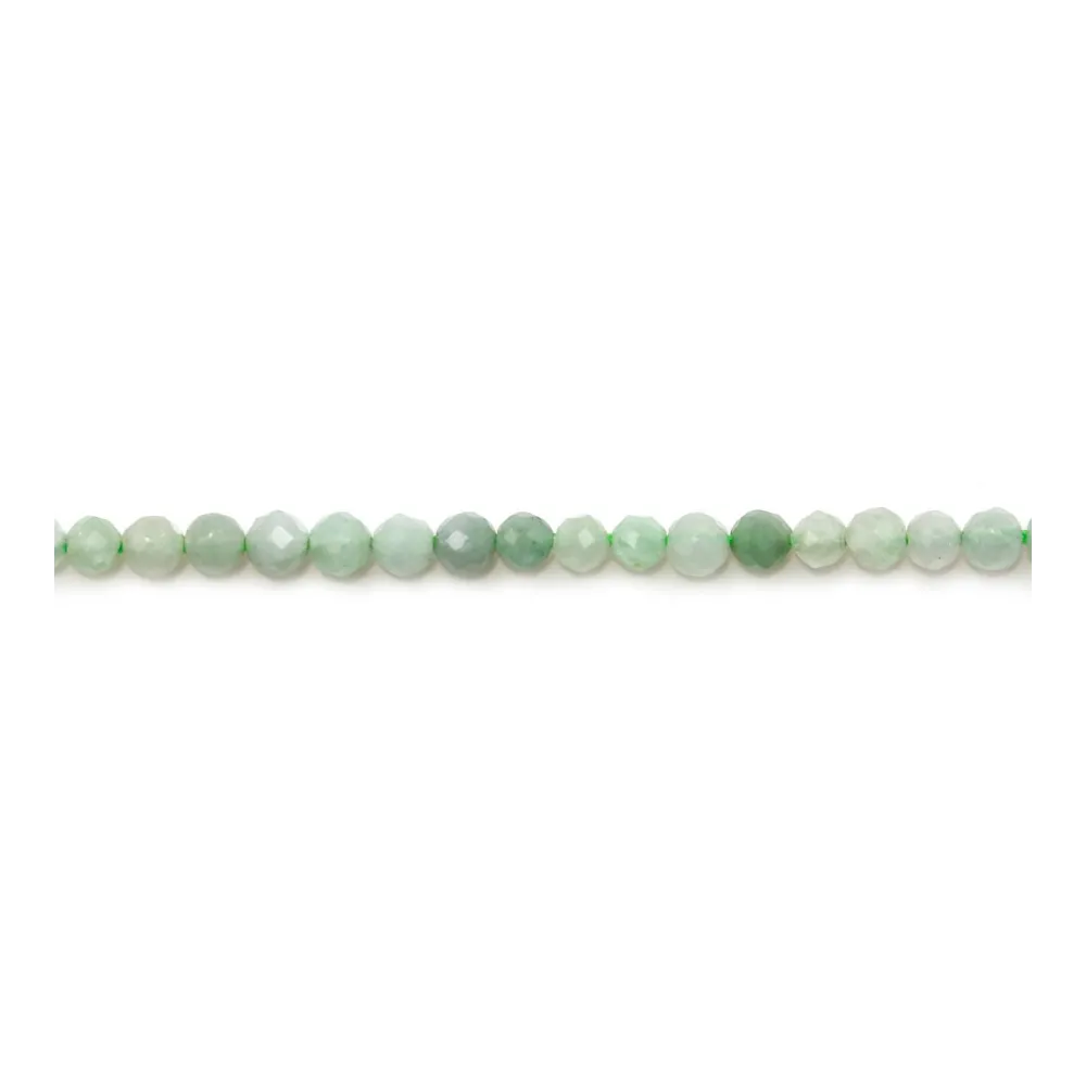 Jade nature rond facette 2mm x 40cm