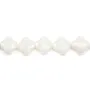 White jade clover  faceted 13 mm x 40cm    