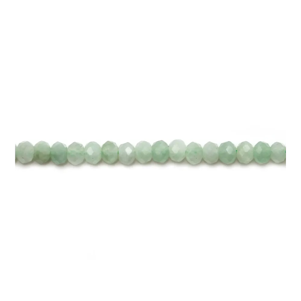Jade nature rondelle facette 2x3mm x 40cm