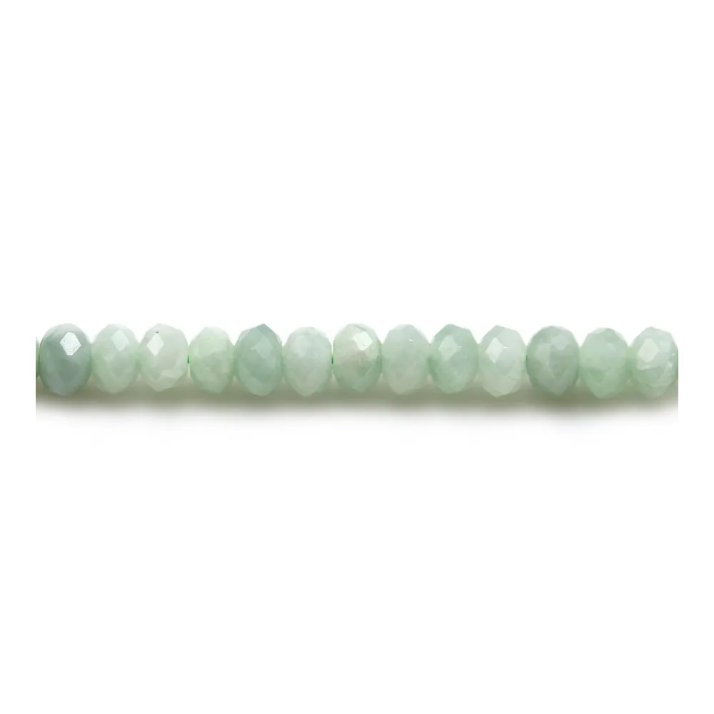 Jade nature rondelle facette 2.5x4mm x 40cm