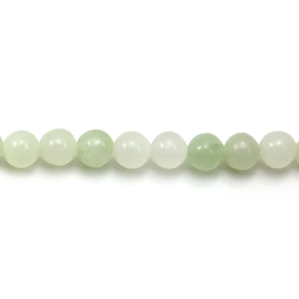 green jadeite round flat 8mm x 40cm