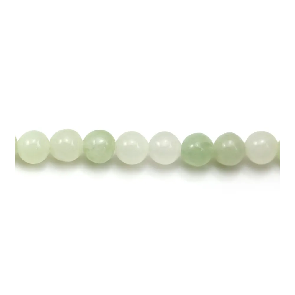 Jadeite vert ronde 6mm x 40cm