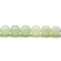 Jadeite de forme ronde, mesurant 8mm x 40cm
