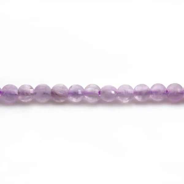 Giada viola rotonda piatta sfaccettata 4 mm x 40 cm