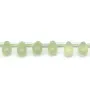 Jade jadeite, en forme de goutte, mesurant 6x9mm x 40cm