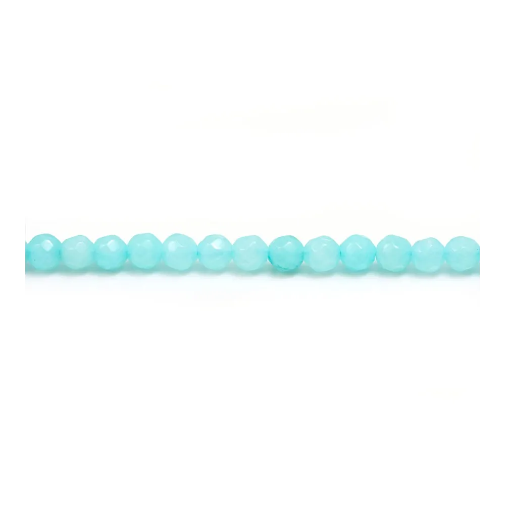 Jade teinte ronde facette 4mm