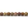 Jaspe mookaite multicolore, de forme ronde, 6mm x 40cm