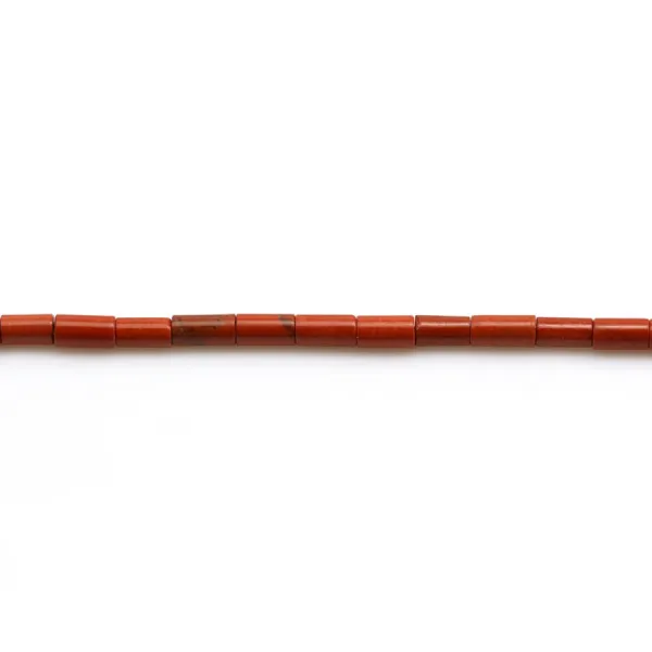 Jaspe rouge tube 2x4mm x 40cm