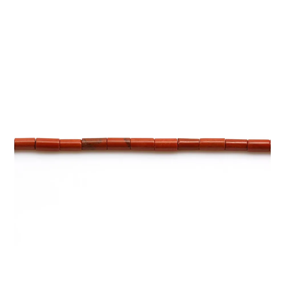 Jaspe rouge tube 2x4mm x 40cm