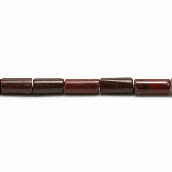 Jaspe rouge tube 4x8mm x 40cm