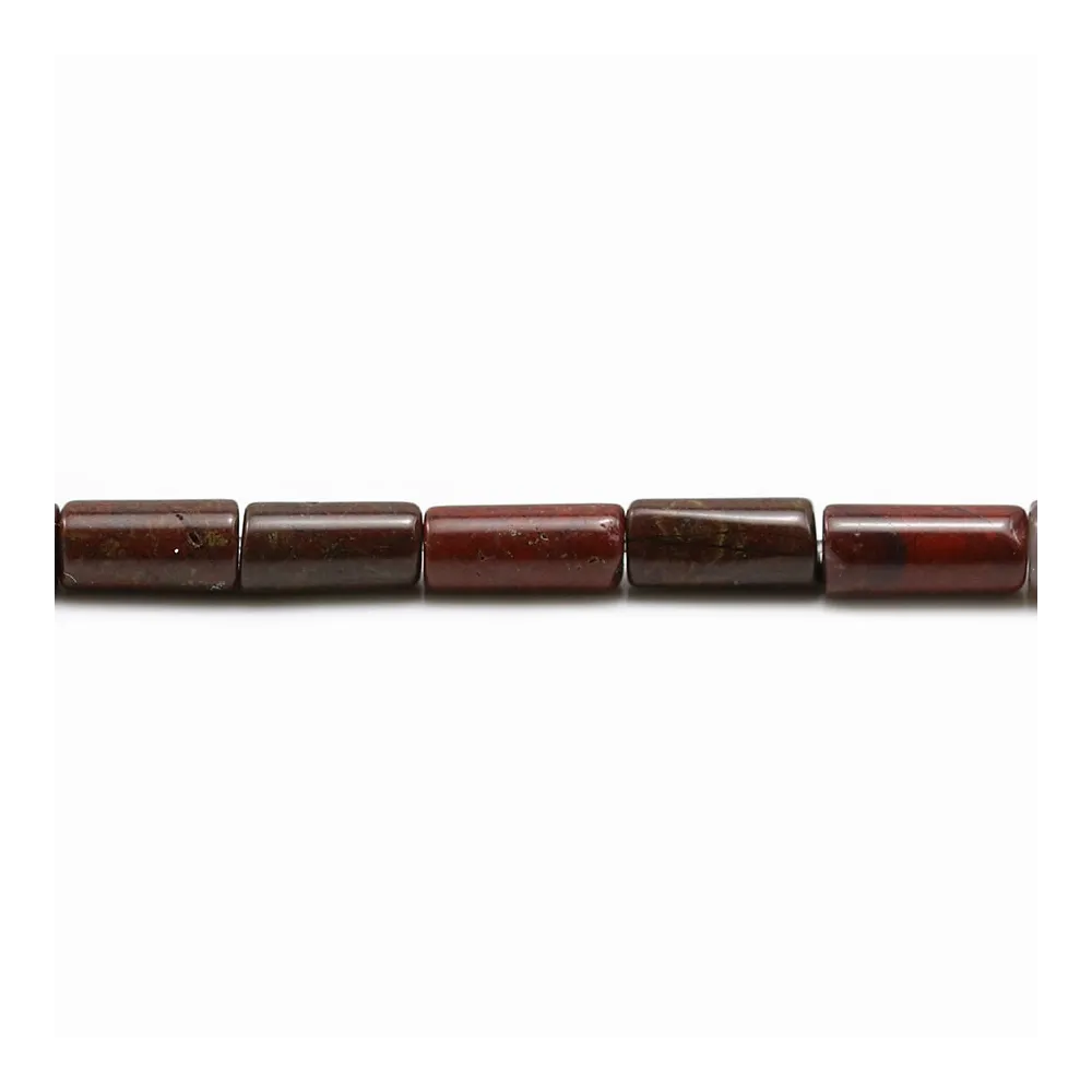 Jaspe rouge tube 4x8mm x 40cm
