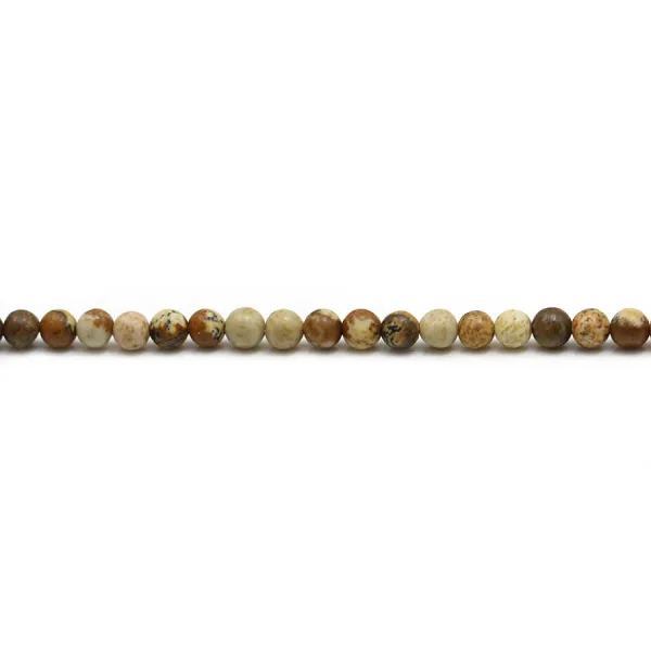 Jaspe paysage, de forme ronde, 3mm x 39cm