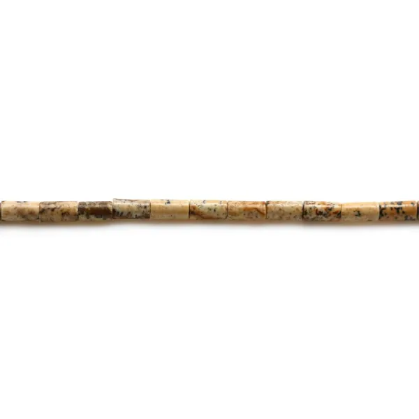 Jaspe paysage, en forme tube, 2.5x5mm x 40cm