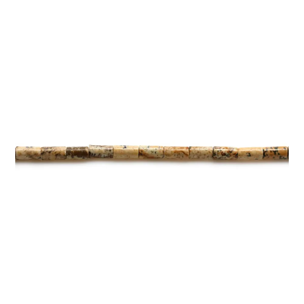 Jaspe paysage, en forme tube, 2.5x5mm x 40cm