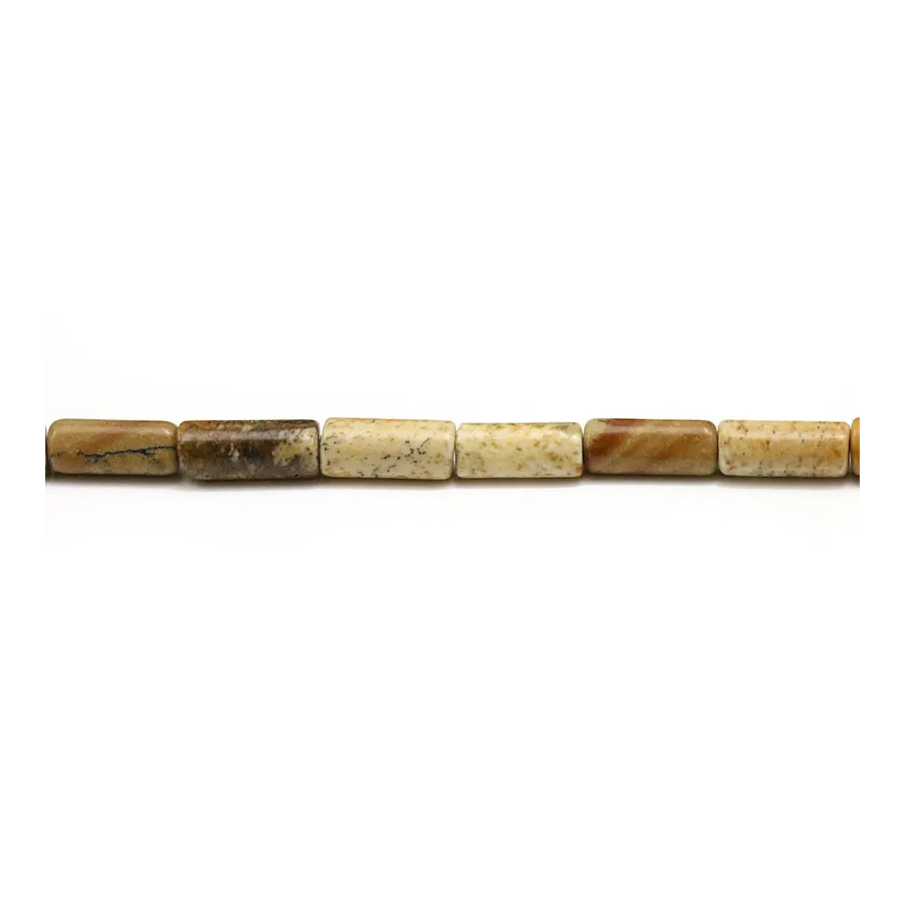 Jaspe paysage tube 4x8mm x 10pcs