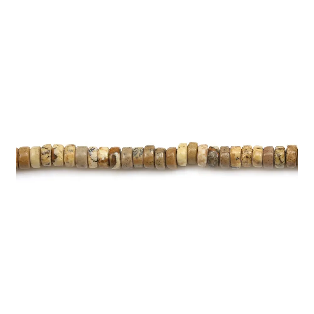 Jaspe paysage rondelle 2x4mm x 40cm