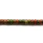 Jaspe unakite, en forme de rondelle 2x4.5mm x 39cm