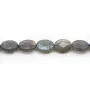 Labradorite gris de forme ovale facetté 8x10mm x 6 pcs