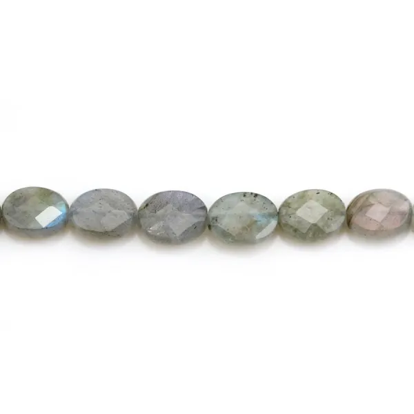 Labradorite faceted oval 6x8mm x 5pcs