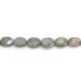 Labradorite faceted oval 6x8mm x 5pcs