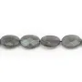 Labradorite gris de forme ovale facetté 13x18mm x 1 pcs