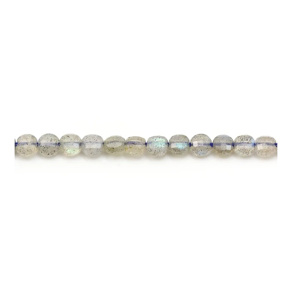 Labradorite Faceted Flat Round 14mm x 40cm