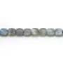 Labradorite grise en forme de carré facetté 6mm x 4 pcs