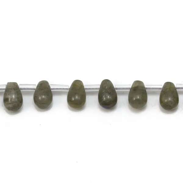 Labradorite en forme de goutte, mesurant 6x9mm x 4pcs