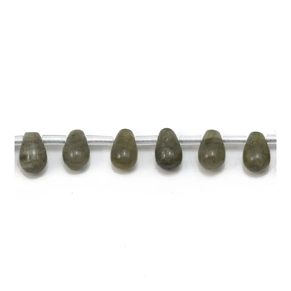 Labradorite en forme de goutte, mesurant 6x9mm x 4pcs