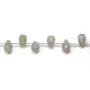 Labradorite Goutte facette  6x8mm x 5pcs