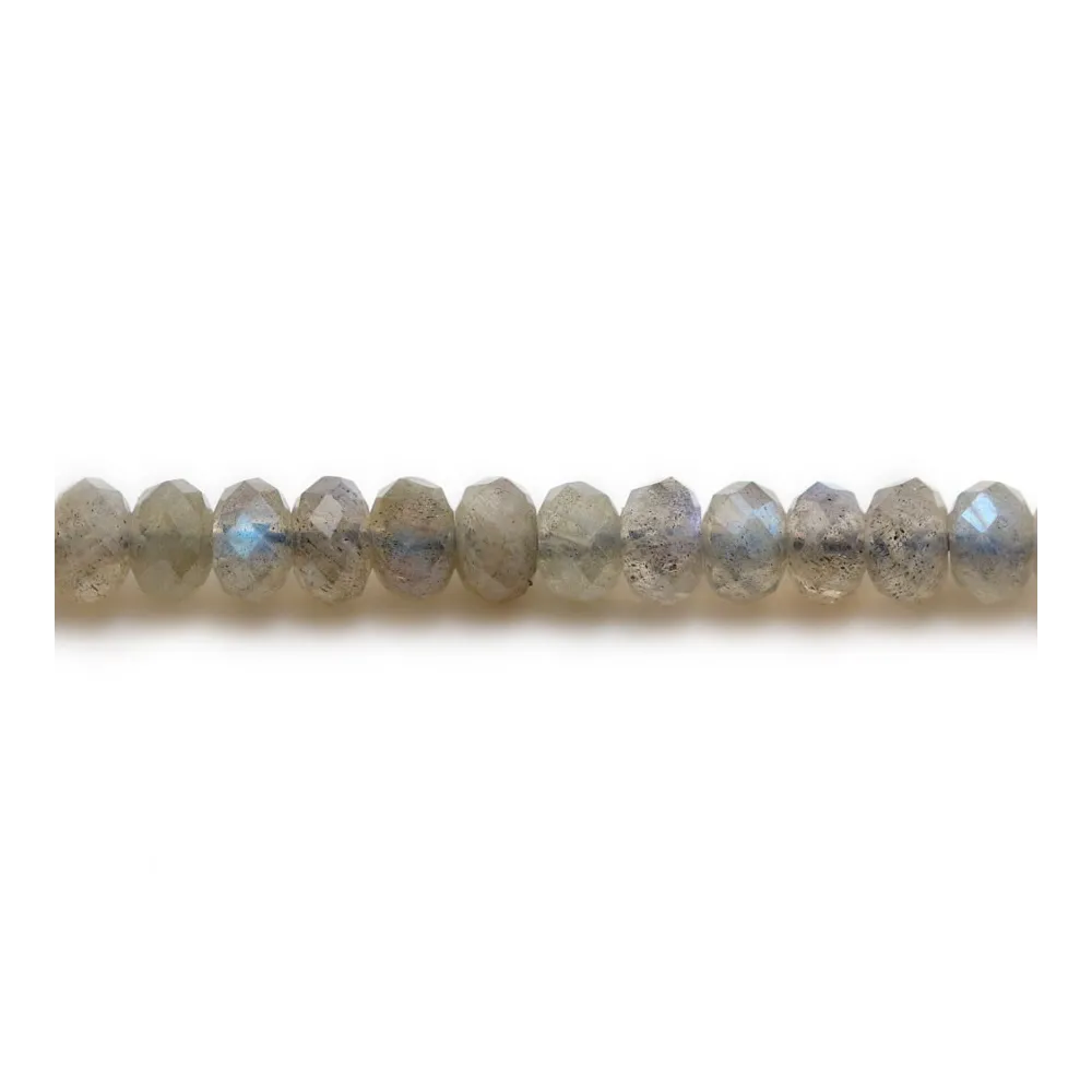 Labradorite Rondelle Facette 10mm x 40cm
