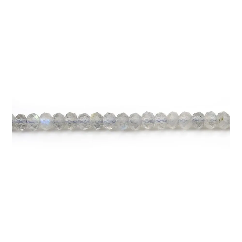 Labradorite rondelle facette 3x5mm x 4pcs